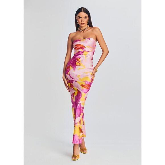 Retrofete KEATON SILK DRESS Botanical Floral small - Picture 1 of 10